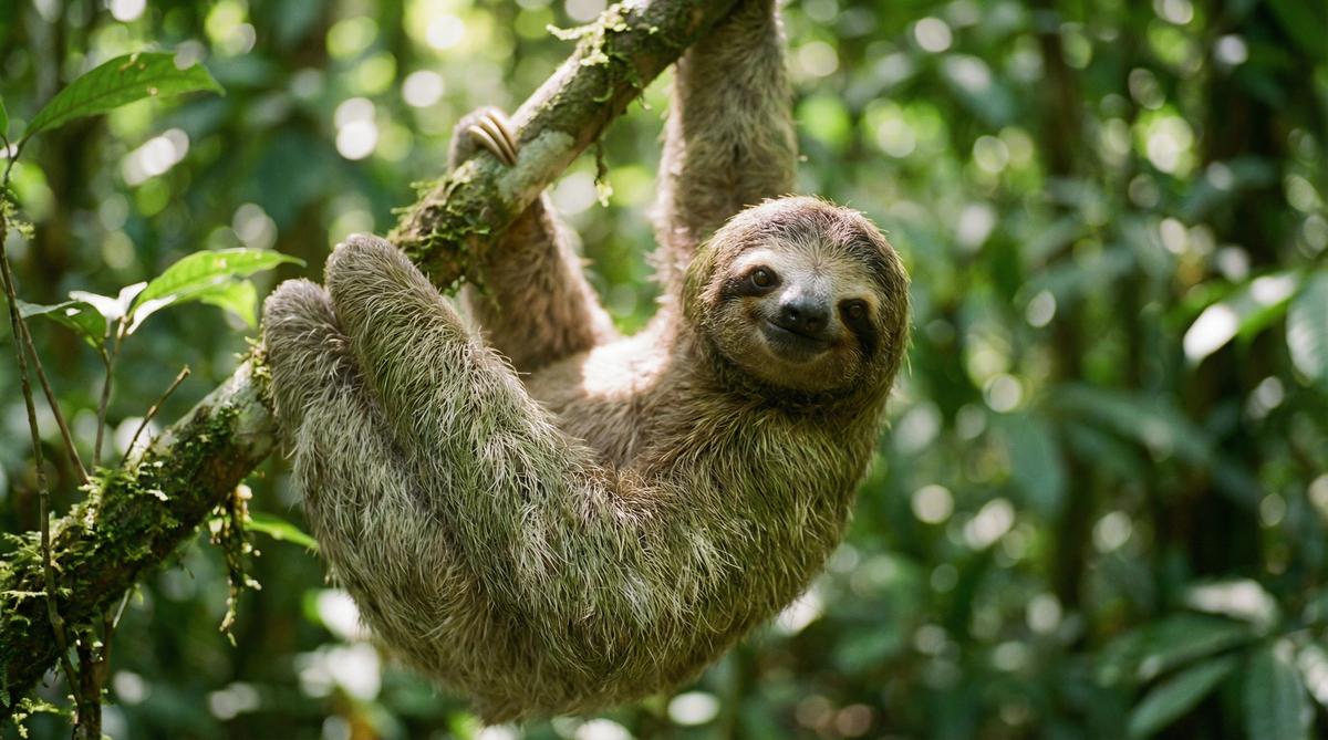 巨乳树懒视频 - 热带雨林慢生活视频